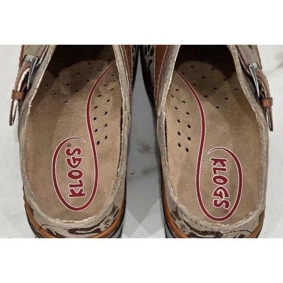 Klogs Austin Tapestry Clogs Suede Slip Resistant Arch Support Taupe Women 9.5 M - Picture 9 of 14